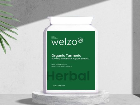 Welzo Organic Turmeric 500mg with Black Pepper Extract 120 Capsules Online Sale