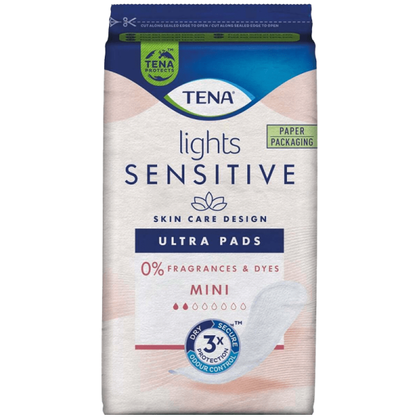 TENA Lights Sensitive Ultra Pads Mini Pack of 20 Sale