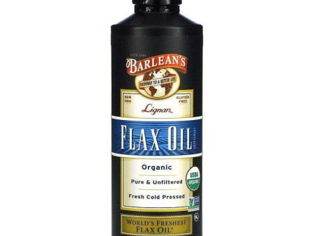 Barlean s, Organic Lignan Flax Oil Supplement, 16 fl oz (473 ml) on Sale