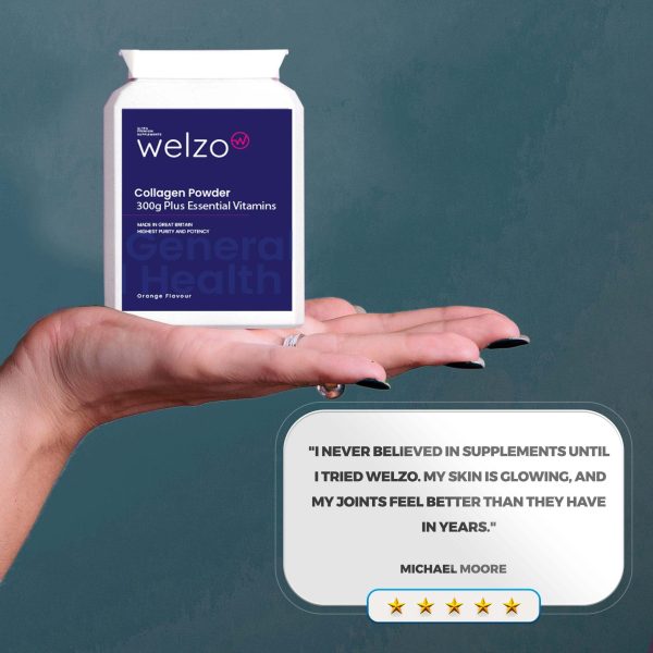 Welzo Collagen Powder 300g Plus Essential Vitamins - Orange Flavour Fashion