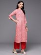 Women Peach Printed Straight Kurtas - Taantav Sale