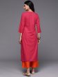 Women Pink Printed Straight Kurtas - Taantav Online Sale