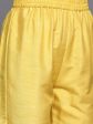 Indo Era Women Yellow Floral Embroidered Mirror Work Kurta with Trousers & With Dupatta For Cheap