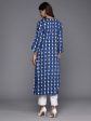 Women Navy Blue Printed Straight Kurtas - Taantav For Discount