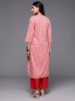 Women Peach Printed Straight Kurtas - Taantav Sale