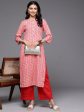 Women Peach Printed Straight Kurtas - Taantav Sale