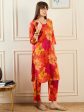 Women Multi Printed Straight Kurta Trousers Set - Taantav Fashion