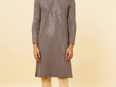 Manyavar Ethnic Motifs Embroidered Sequinned Kurta With Churidar Hot on Sale