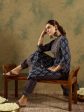 Women Black Embroidered Straight Kurta Trousers Set - Taantav Fashion