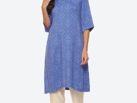 Biba Bandhani Printed Kurta For Cheap