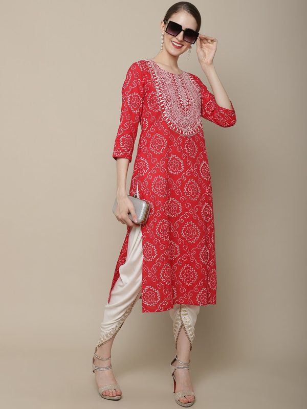 Sangria Bandhani Printed Cotton Kurta Online Sale