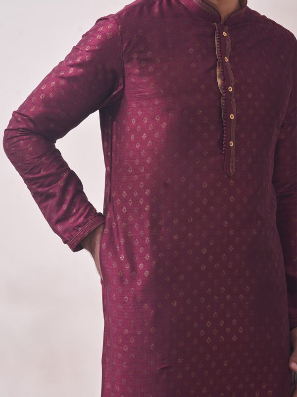 Manyavar Men Ethnic Motifs Printed Kurta with Churidar Online