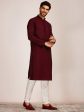 Manyavar Men Striped Sequinned Kurta with Pyjamas Discount