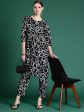 Women Black Printed Straight Kurta Trousers Set - Taantav Hot on Sale