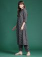 Women Black Printed A-Line Kurta Trousers Set - Taantav For Discount