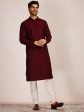 Manyavar Men Striped Sequinned Kurta with Pyjamas Discount