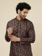 Manyavar Floral Printed Regular Kurta with Churidar Supply