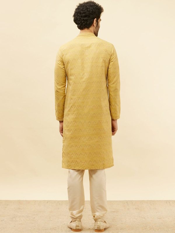 Manyavar Ethnic Motifs Woven Design Regular Kurta with Pyjamas Online Hot Sale