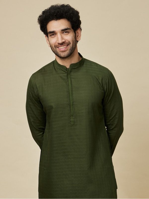 Manyavar Ethnic Motifs Woven Design Pure Cotton Kurta with Pyjamas Fashion