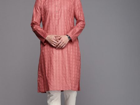 Manyavar Men Coral Kurta with Churidar Hot on Sale