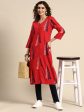 Sangria Women Floral Printed Kurta Hot on Sale