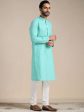 Manyavar Men Pure Cotton Kurta with Churidar on Sale