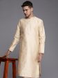 Manyavar Men Beige Ethnic Motifs Thread Work Kurta with Churidar Online Hot Sale