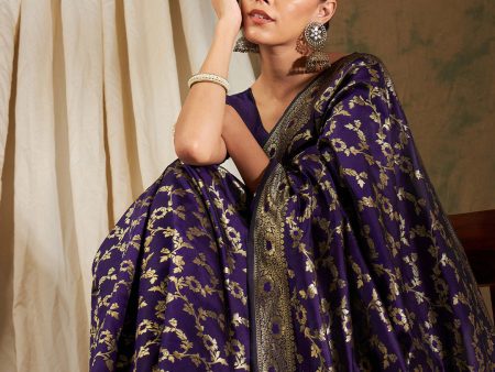 Sangria Woven Design Zari Kanjeevaram Saree Online Hot Sale