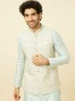 Manyavar Solid Kurta and Pyjamas with Nehru Jacket Sale