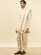 Manyavar Mandarin Collar Regular Pure Silk Kurta With Dhoti Pants & Dupatta Cheap