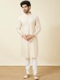 Manyavar Geometric Woven Design Pure Cotton Kurta With Pyjamas Supply