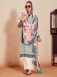 Women Off White Printed Straight Kurta Trousers With Dupatta Set - Taantav Cheap