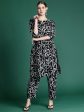 Women Black Printed Straight Kurta Trousers Set - Taantav Hot on Sale