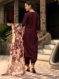 Women Burgundy Embroidered Straight Kurta Salwar With Dupatta Set - Taantav Online Hot Sale