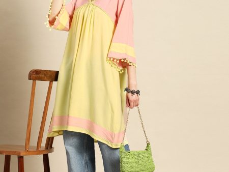 Sangria Colourblocked A-Line Kurta Online Hot Sale