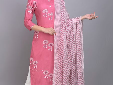 Sangria Ethnic Motifs Printed Kurta with Palazzos & Dupatta Sale