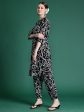 Women Black Printed Straight Kurta Trousers Set - Taantav Hot on Sale