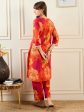 Women Multi Printed Straight Kurta Trousers Set - Taantav Fashion