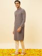 Manyavar Ethnic Motifs Embroidered Sequinned Kurta With Churidar Hot on Sale