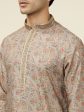 Manyavar Ethnic Motifs Printed Regular Pure Silk Kurta with Churidar Hot on Sale