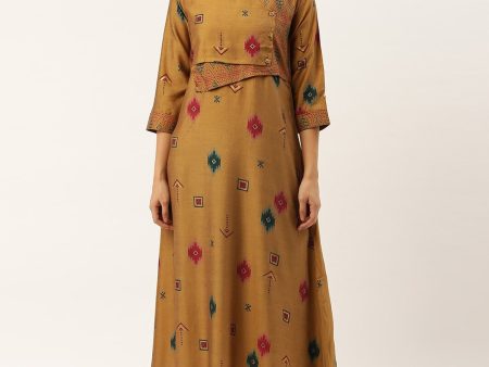 Sangria Women Yellow Floral Printed Kurta Online