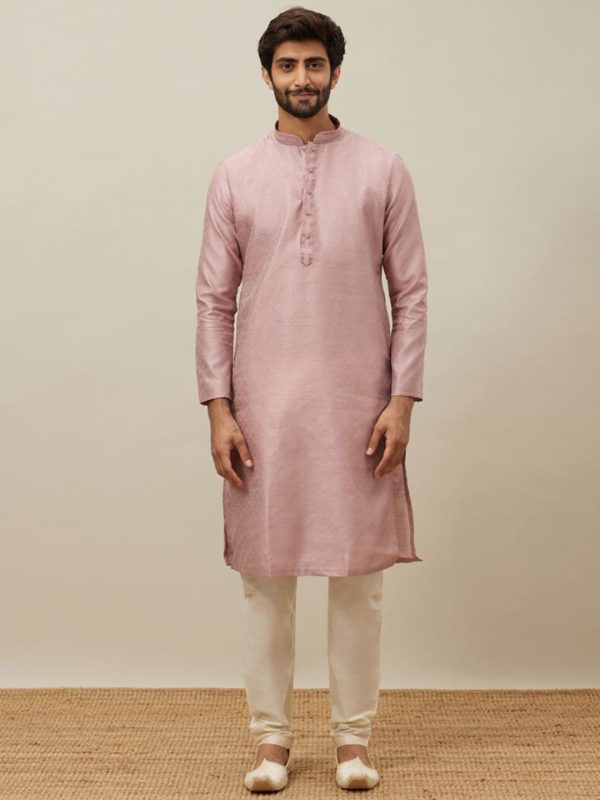 Manyavar Ethnic Motif Woven Design Mandarin Collar Kurta With Pyjamas For Cheap