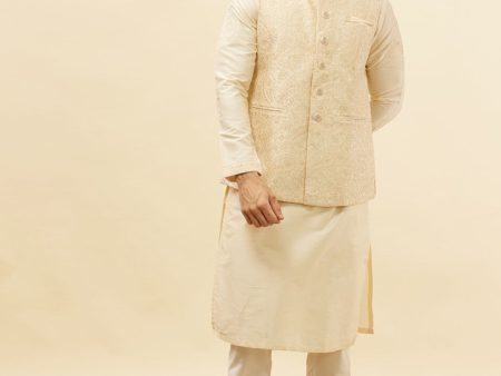 Manyavar Regular Kurta and Churidar With Nehru Jacket on Sale