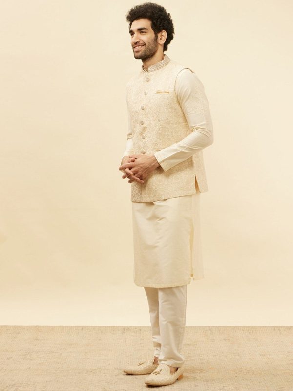 Manyavar Regular Kurta and Churidar With Nehru Jacket on Sale