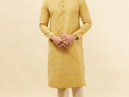 Manyavar Ethnic Motifs Woven Design Regular Kurta with Pyjamas Online Hot Sale