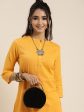 Sangria Women Yellow & Black Pure Cotton Kurta with Salwar Online