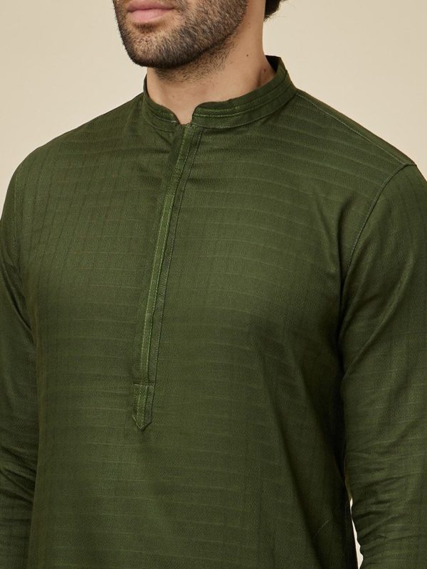 Manyavar Ethnic Motifs Woven Design Pure Cotton Kurta with Pyjamas Fashion