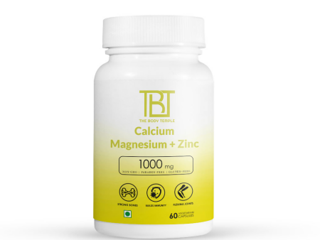 The Body Temple Calcium Magnesium + Zinc 1000mg For Strong Bones Capsules Online now